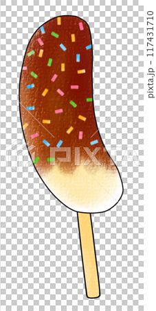 Loose and simple chocolate banana analog style Loose and simple chocolate banana analog style 117431710