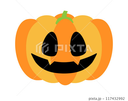 ハロウィンのかぼちゃのイラスト 117432992