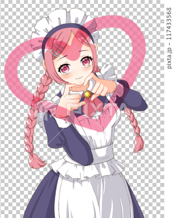 Moe anime style character portrait: A classical maid girl 117433568