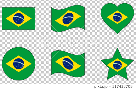 ブラジルの国旗セット ブラジルの国旗セット 117433709