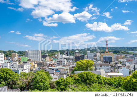 掛川城天守下門跡から掛川市中心部を望む 117433742