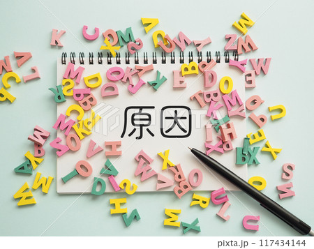 ノートに原因の文字 117434144
