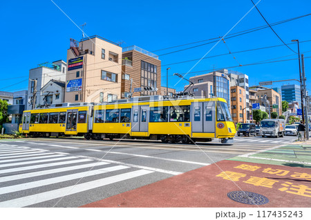 東京都世田谷区の都市風景　若林駅 117435243