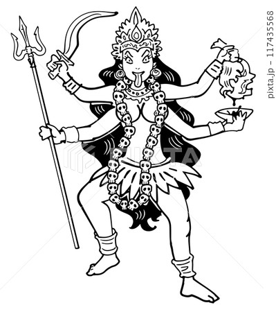 ヒンドゥー教の神-カーリー ヒンドゥー教の神-カーリー 117435568