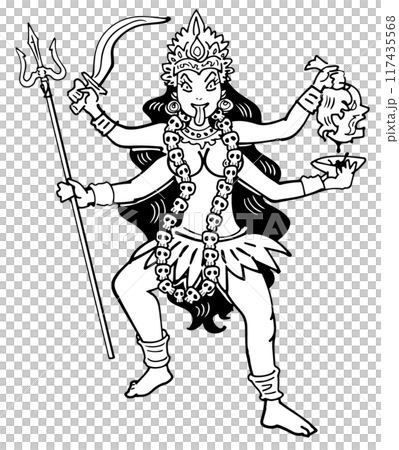 ヒンドゥー教の神-カーリー ヒンドゥー教の神-カーリー 117435568