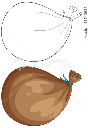 Santa's Gift Bag Illustration 117436324