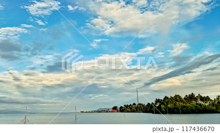 beautiful view of the tropical beach of Osi Island, West Seram, Maluku 117436670
