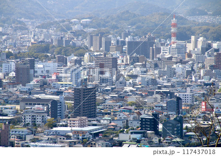 五台山公園からの眺望・高知市の街並み（高知県・高知市） 117437018