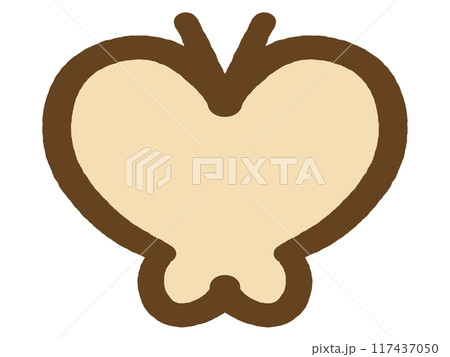 落書き風ちょうちょのイラスト素材 117437050