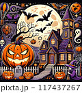 ハロウィンの背景イラスト 117437267