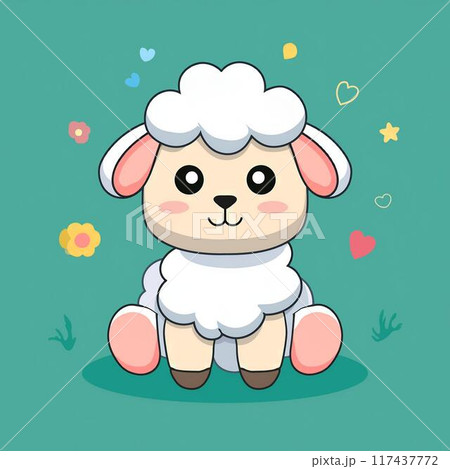 かわいいひつじ 117437772
