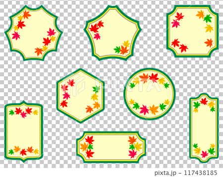 8-color autumn leaf label #2 117438185