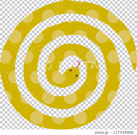 Illustration of a swirling golden snake Illustration of a swirling golden snake 117439908