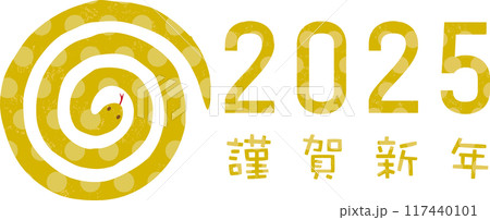 2025年　年賀状素材　巳年 117440101