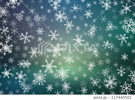 Christmas background with snow falling on the blurred background. Snowflakes, soaring on the soft background Christmas background with snow falling on the blurred background. Snowflakes, soaring on the soft background 117440502