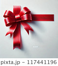 赤いリボンをかけたプレゼントのイメージ 117441196