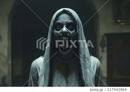scary evil nun screaming, generative AI scary evil nun screaming, generative AI 117442064