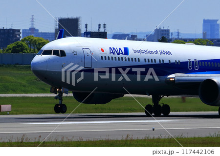 大阪国際空港 ANA 飛行機 着陸 スカイパーク 大阪国際空港 ANA 飛行機 着陸 スカイパーク 117442106