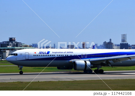 大阪国際空港 ANA 飛行機 着陸 スカイパーク 大阪国際空港 ANA 飛行機 着陸 スカイパーク 117442108