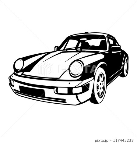 911, Carrera Muscle car - Classic Car, Stencil, Silhouette, Vector Clip Art for tshirt and emblem 911, Carrera Muscle car - Classic Car, Stencil, Silhouette, Vector Clip Art for tshirt and emblem 117443235