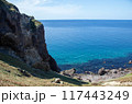 積丹半島｜神威岬へ続く「チャレンカの小道」からの眺望、積丹ブルーに染まり絶景です　 117443249