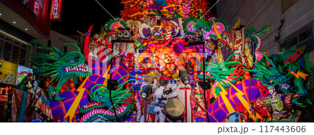 「青森県」八戸三社大祭・夏夜間展示運行 八戸市 「青森県」八戸三社大祭・夏夜間展示運行 八戸市 117443606