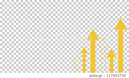 Illustration of rising arrow 117443730