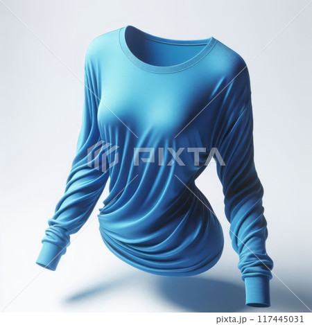 Floating Female Long-Sleeved Shirt Mockup in Multiple Colors for Fashion and Apparel Design isolated on a white background Floating Female Long-Sleeved Shirt Mockup in Multiple Colors for Fashion and Apparel Design isolated on a white background 117445031