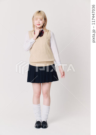 金髪の女子高生 金髪の女子高生 117447036