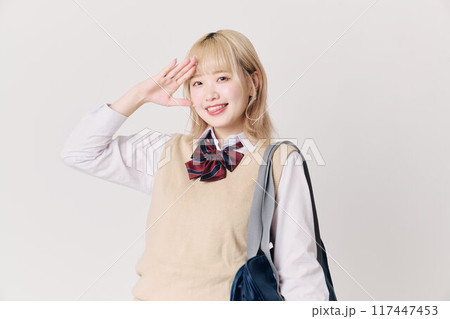 金髪の女子高生 金髪の女子高生 117447453