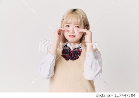 金髪の女子高生 金髪の女子高生 117447504