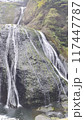 滝と苔の生えた岩の風景 117447787