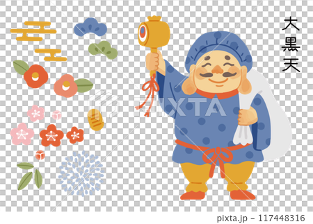 簡單可愛的大黑天插畫集 117448316