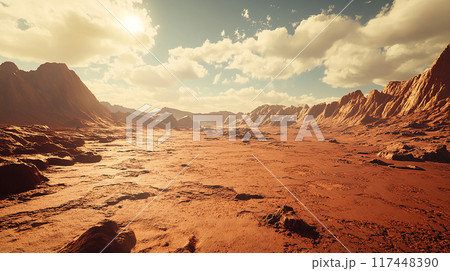 火星のような砂漠の風景 117448390