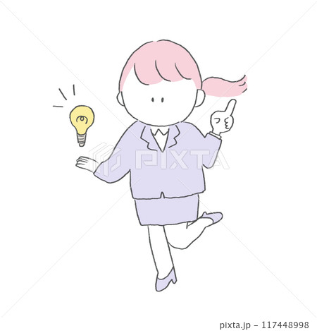 アイデアを思いついたビジネスウーマン 117448998