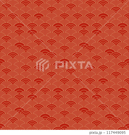 Chinese cloud or river seamless pattern vector. Traditional Asian background witrh abstract design. 117449095