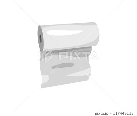 Textile roll vector icon. Paper tube illustration design for kitchen cleaning towel, carpet, scroll whatman, fabric. Textile roll vector icon. Paper tube illustration design for kitchen cleaning towel, carpet, scroll whatman, fabric. 117449115