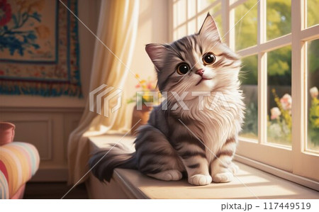 窓際の仔猫 窓際の仔猫 117449519