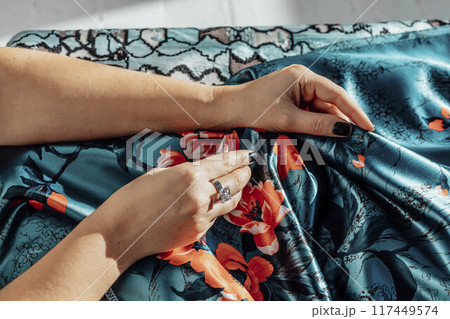 Interior Decor - Promoting fabric designs for use in home furnishings, curtains, or decorative element Interior Decor - Promoting fabric designs for use in home furnishings, curtains, or decorative element 117449574