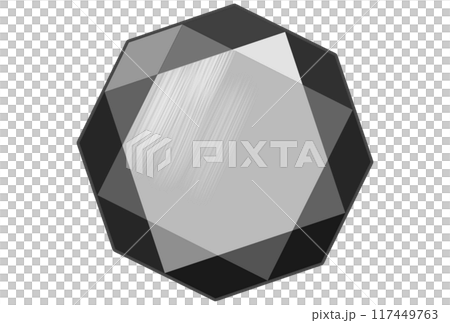 Black gemstone seen from above Black gemstone seen from above 117449763