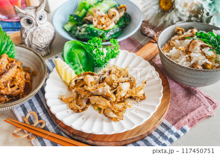 貝ひものバター醤油炒め 117450751