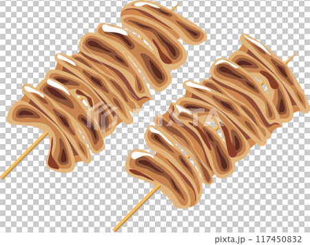 烤雞肉串卡瓦醬 117450832