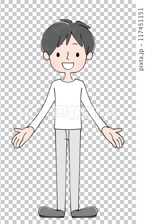 一個男人伸出雙手 117451151