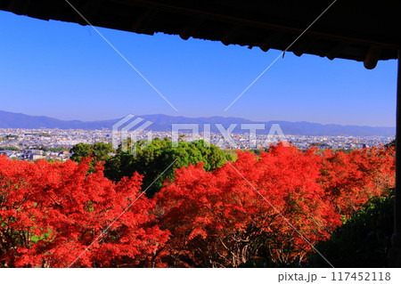 大河内山荘（京都市右京区）から見る　比叡山　衣笠山　双ヶ丘　大文字 117452118