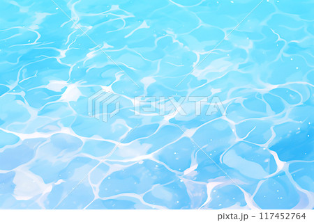 涼しげで透明な水面の背景イラスト 117452764