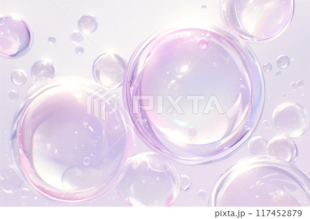 透明で柔らかな光に包まれた幻想的なバブル 117452879