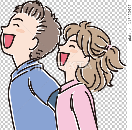 各年齡層的人_側身_微笑迎風_小學男生女生_兒童 117453497