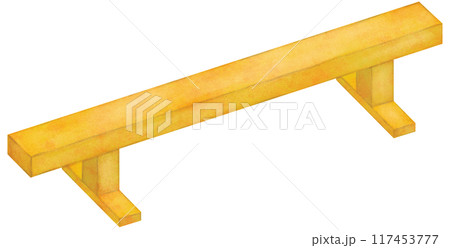 シンプルな平均台のイラスト シンプルな平均台のイラスト 117453777