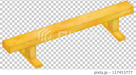 シンプルな平均台のイラスト シンプルな平均台のイラスト 117453777