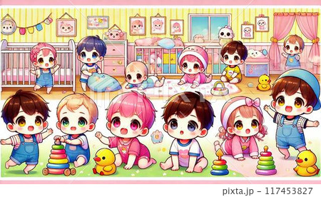 元気で可愛い赤ちゃん 117453827